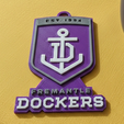 Fremantle-5.png AFL Fremantle keychain badge printable and renderable