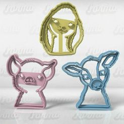 9d78140800197e4cc7588d7a9639f2e081a31acf697058f6c6aaf59e9aec9bd66418.jpg Farm Animals Set - Cookie Cutters