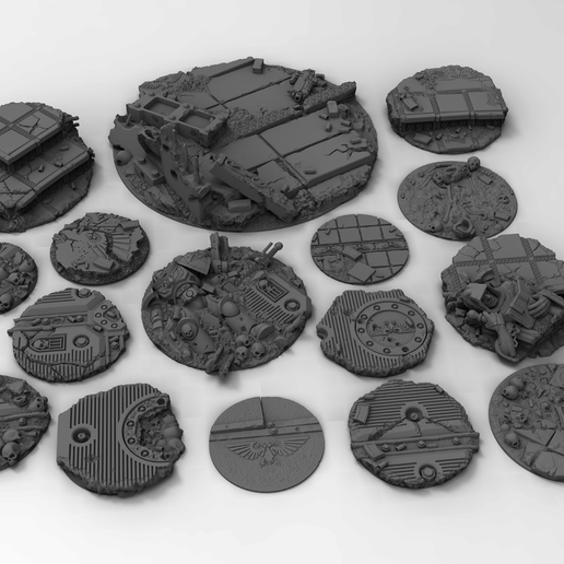 untitled.6.png Archivo STL gratis War Gaming Base Toppers・Diseño imprimible en 3D para descargar, Mazer