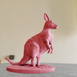 kangaroo-body-3.png kangaroo statue stl 3d print file