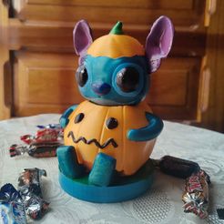 TestStitch.jpg STL file Halloween Stitch - Candy Container・3D printing idea to download