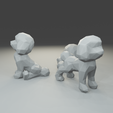 2.png Low polygon toy poodle 3D print model  in three poses