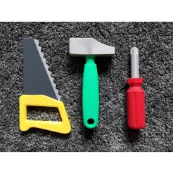 naradi.jpg Бесплатный STL файл Baby construction tools toy set - saw, hammer, screwdriver・3D-печатная модель для загрузки