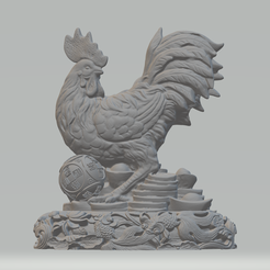 1.png Datei STL Lucky Rooster 3D-Druckmodell・Modell für 3D-Druck zum herunterladen