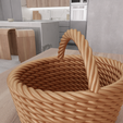 untitled5.png 3D Wicker Mesh Basket 3 with Stl File & Home and Living, 3D Printing, Jewelry Dish, Wicker Decor, Gift for Girlfriend, Wicker Laundry Basket