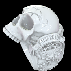 Screenshot-2023-10-01-195350.png STL-Datei Totenkopf Memento Mori Ring・3D-druckbare Vorlage zum herunterladen