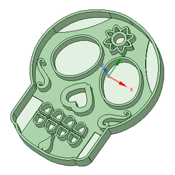 skullM - copia.png STL file Mexican Skull / Calavera Mexicana cookie cutter・3D printing model to download