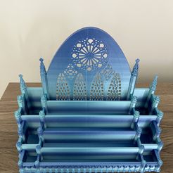 IMG_6436.jpg STL file Gothic Cathedral Makeup Holder ONLY (Non-Commercial)・3D printable model to download