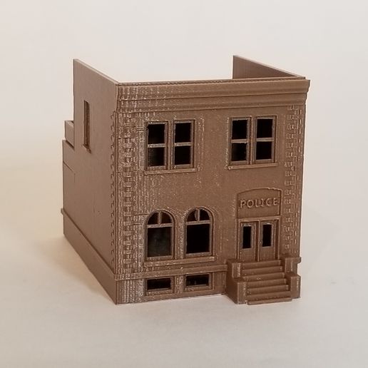 2019-02-26 11.04.58-2.jpg 3D file PREMIUM N Scale Rural Town Police Station (#6 of 7 in set)・3D printable model to download, MFouillard