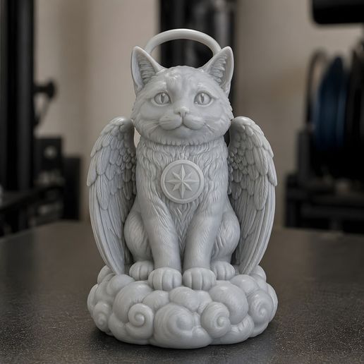 Celestial Angel Cat 3D Print Model