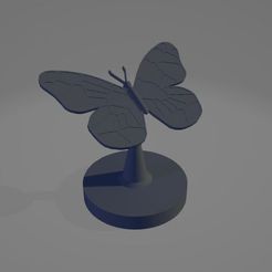 butterfly-small.jpg Free STL file D&D - Small butterfly mini on stand・3D printer design to download