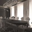 Wireframe-High-Classic-Dinning-Room-01-4.jpg Classic Dinning Room 01 White and Gold