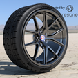 HRE-p101-v1.png HRE p101 19 inch rims with Pirelli tires for diecast and  scale models