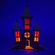 2023_10_27_Halloween_Ghost_Houses_0007.jpeg 4x Scary Halloween Flat House Backlit Decoration SET