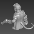 5.png Hellboy Keychain STL File, Stylized Superhero Keyring Accessory