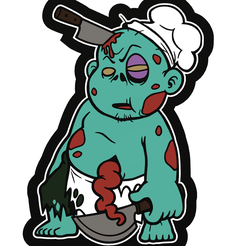 Zombie-Chef_1.png Файл STL ЗЛОЙ ЗОМБИ-ПОВАР・Модель для загрузки и 3D-печати
