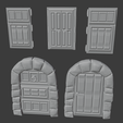 Doors.png MEGA PACK 65 .STL OF 1920-50 STYLE ASSETS