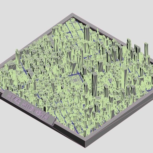 Wireframe-2.jpg NYC Diorama #1 – Midtown Manhattan Diorma Map, 100% Modular