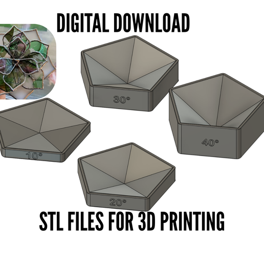 5 Petal Pentagon Stained Glass Soldering Jigs