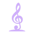 Support casque note de musique.stl Music note headphone holder