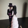 received_248508344247494.jpeg skeleton couple wedding groom bride bride decoration love never dies cake topper