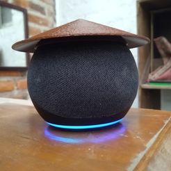 WhatsApp-Image-2023-04-27-at-6.42.07-PM-2.jpeg STL file Samurai cap for Echo Dot (alexa) 4 or 5・3D printable model to download