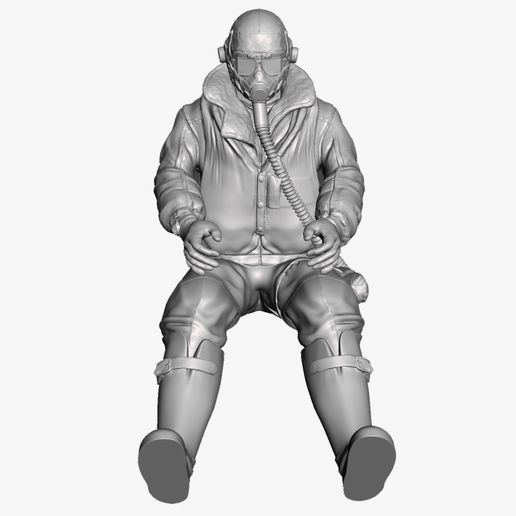 U.S.A.F.WW2_front_C.jpg R.A.F. WW II. Pilot – 3D printable figure R.A.F. World War II