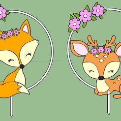 Toppers-Animales.jpg Forest Animals Cake Topper