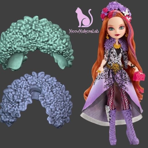 Holly O'Hair, Spring Unsprung, Flower Cape(Collar), Ever After High. 3D model