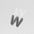W.png LED letter W body + cover