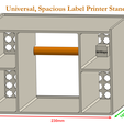 dimentions.png Universal Thermal Label Printer Stand Organizer
