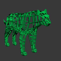 1.png Low Poly Wolf Grid Mesh