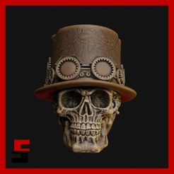 cults-PLANTERS-2.jpg Fichier STL Crâne Steampunk・Modèle imprimable en 3D à télécharger