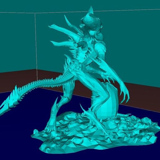 Alien with the Egg 3D model