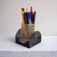 set-of-honeycomb-pencil-holder-and-memo-box-desk-organizers.jpg Honeycomb Pencil Holder + Memo Storage Box - set