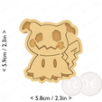 0778_mimikyu_private_use_cults3d_otacutz-cm-inch-cookie.png Archivo STL gratis #0778 Cortador de galletas Mimikyu / Pokémon・Diseño imprimible en 3D para descargar