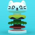 2.jpg Introducing the Adorable Kawaii Cat Dismantlable Burger - A Fun and Whimsical 3D Printing Project!