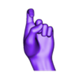 5_SubTool4.stl HAND SIGN LANGUAGE ALPHABET U V W X