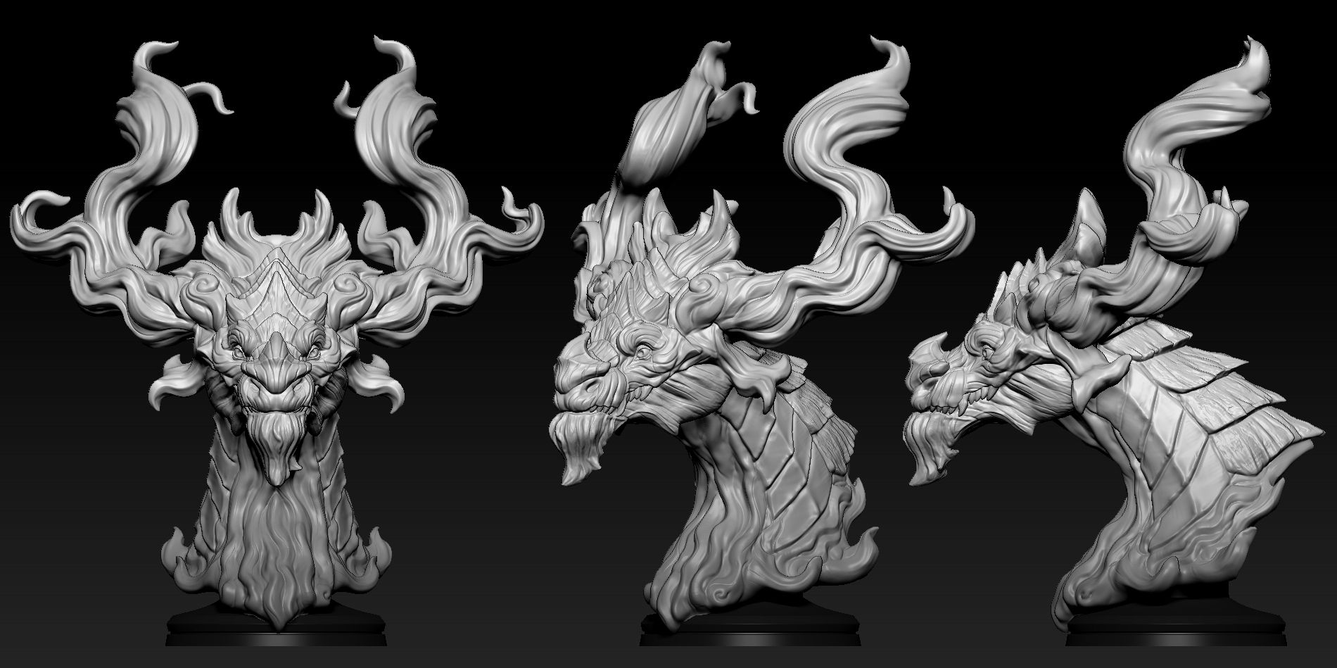 Download OBJ file Dragon Head 02 • Model to 3D print ・ Cults