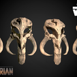 7.png Mythosaur Skull Pendant - Mandalorian Symbol Ready for 3d print 3D print model