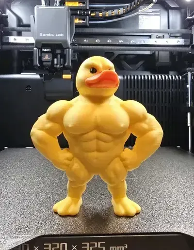 Muscle Duck Figurine