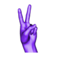 5_SubTool2.stl HAND SIGN LANGUAGE ALPHABET U V W X