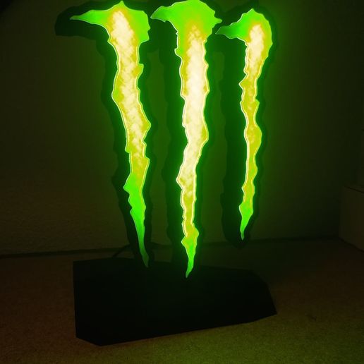 Monster energy light up sign top