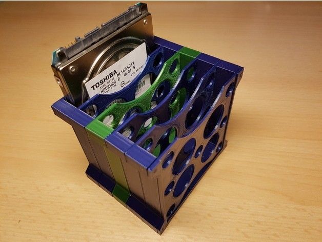 cbf69c1b80cad65c6b4076604c0671b2_preview_featured.jpg Download free STL file Modular multiple HDD 2.5"/ SSD rack tray holder stand container • 3D printing template, ICTAvatar