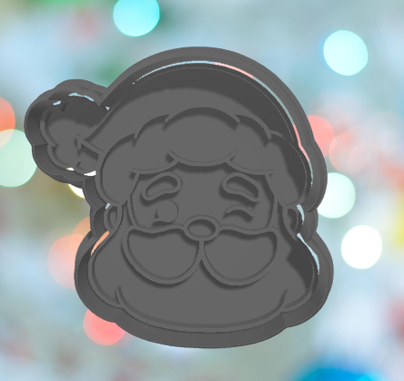 Christmas Santa Cookie Cutter - 3D model önizlemesi