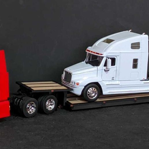🚐 Lowboy Trailer 1/32 Scale・ 3D File for 3D printing and CNC