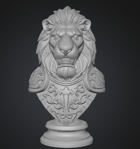 Warrior Lion Bust