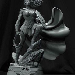 1.jpg Archivo STL gratis La Mujer Maravilla・Modelo imprimible en 3D para descargar