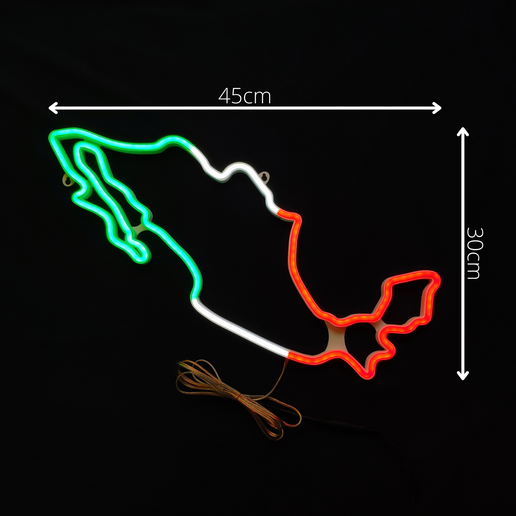🇲🇽 Mexico Neon LED・ STL File for ・Cults
