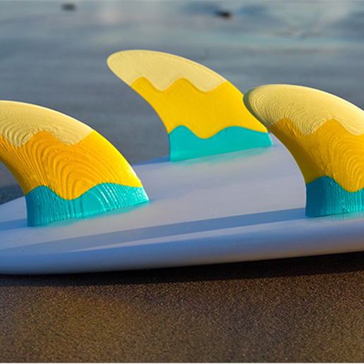 Download free STL file Surf Fins - Waves • Model to 3D print ・ Cults